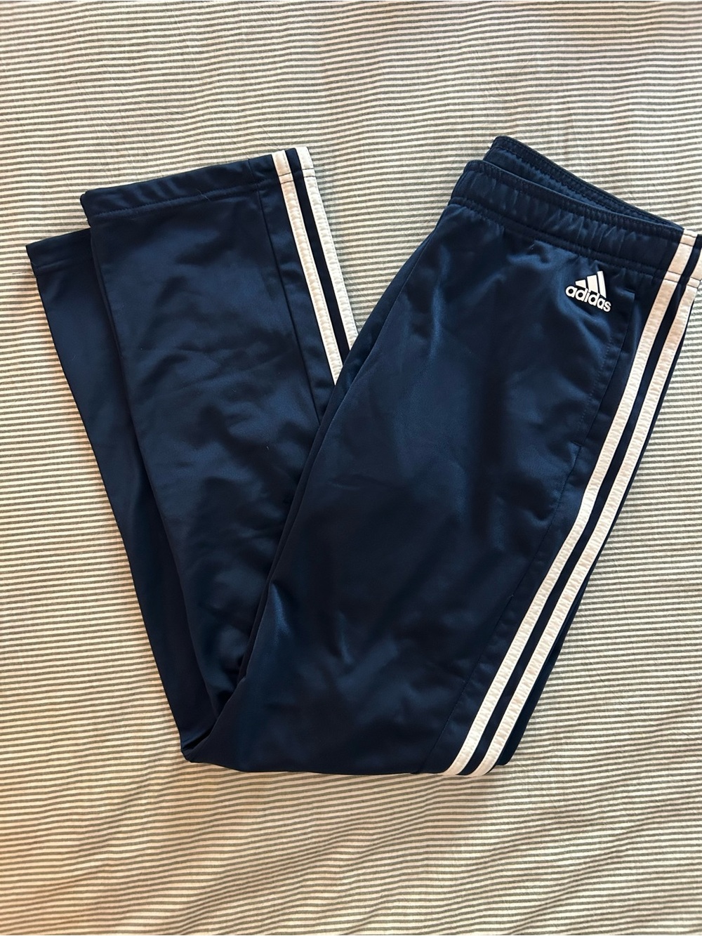 adidas Navy Blue 3-Stripe Joggers
